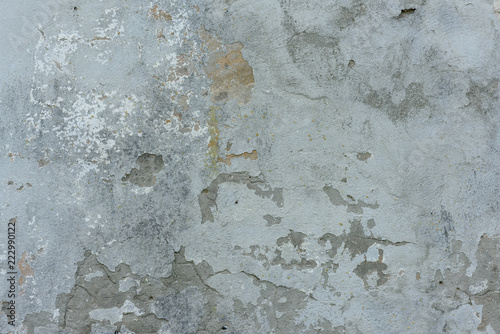 texture of old peeling blue plaster
