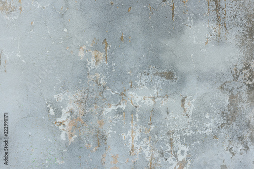 texture of old peeling blue plaster