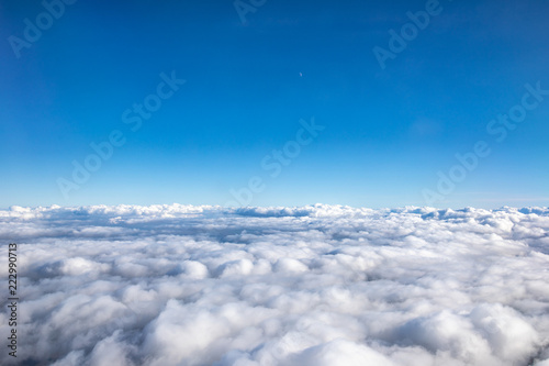Sky view with clounds from above