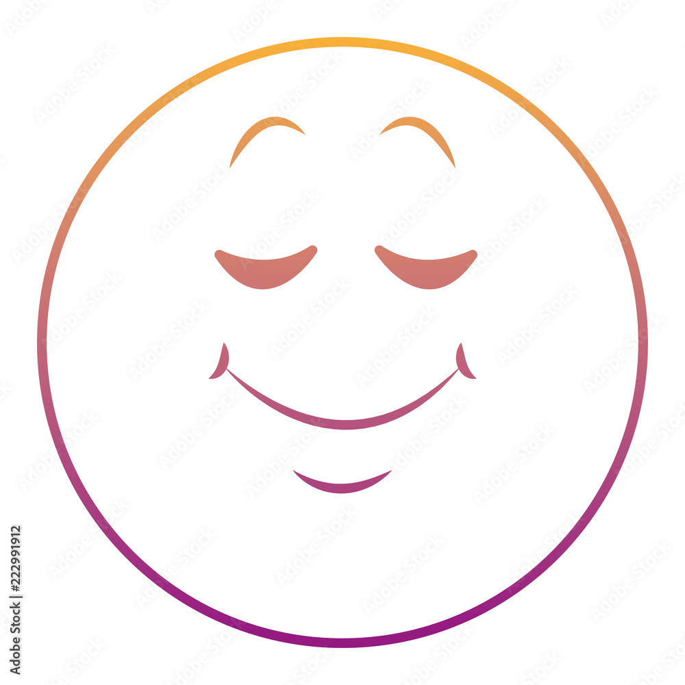 Smiling chat emoticon rainbow lines Smiling chat emoticon rainbow lines