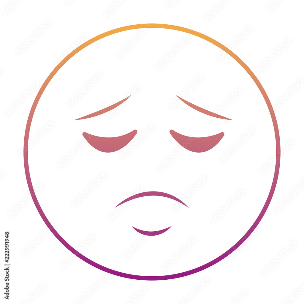 Sad chat emoticon rainbow lines Sad chat emoticon rainbow lines