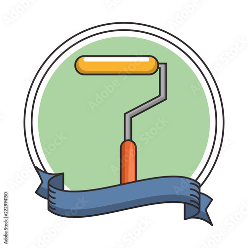 Paint roll round frame