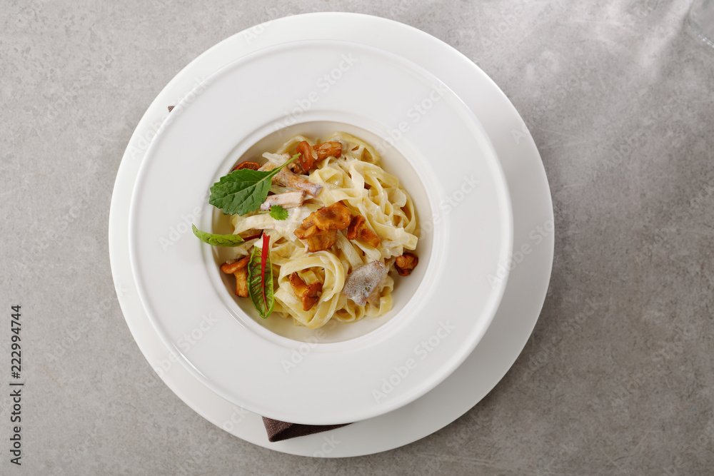 Pasta with chanterelles Pasta with chanterelles