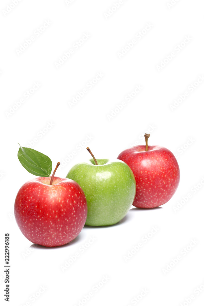 three apples isolated on white background three apples isolated on white background