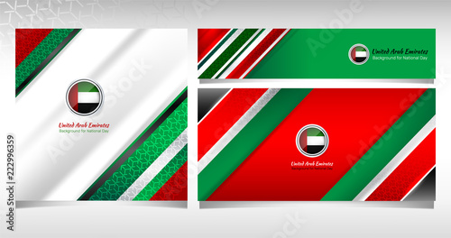 National Flag Color of United Arab Emirates Background Concept for Independence Day and other events, Vector Illustration Design
