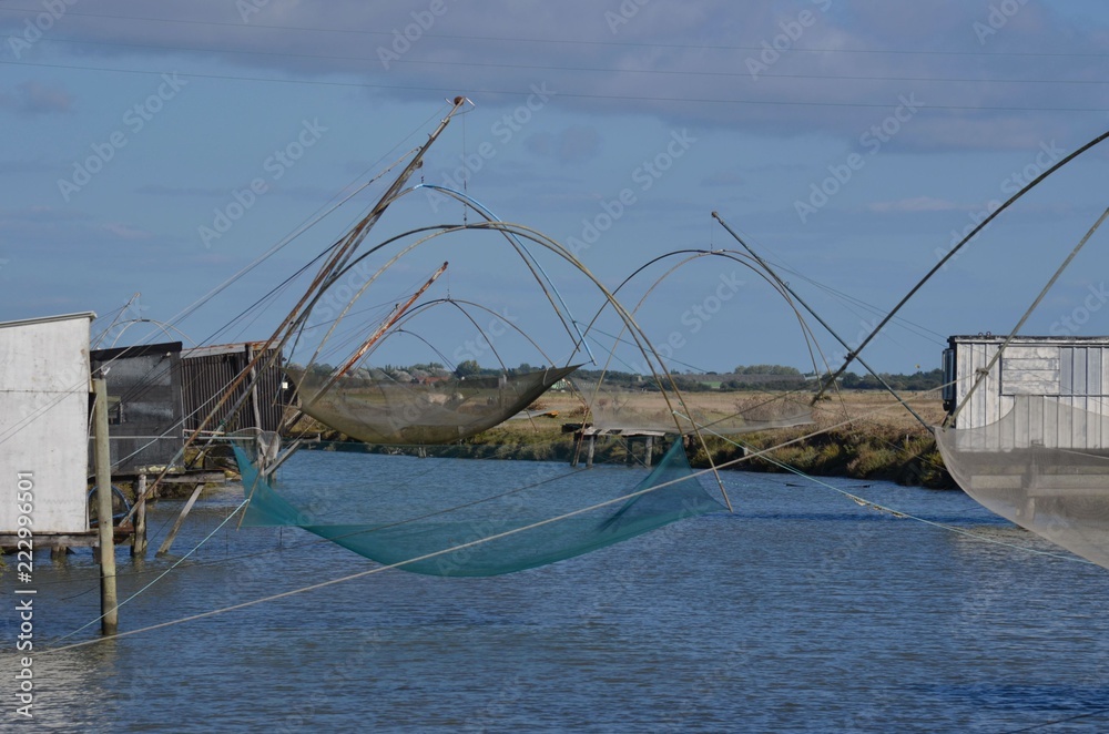 Carrelets, pêcheries, Vendée, West of France