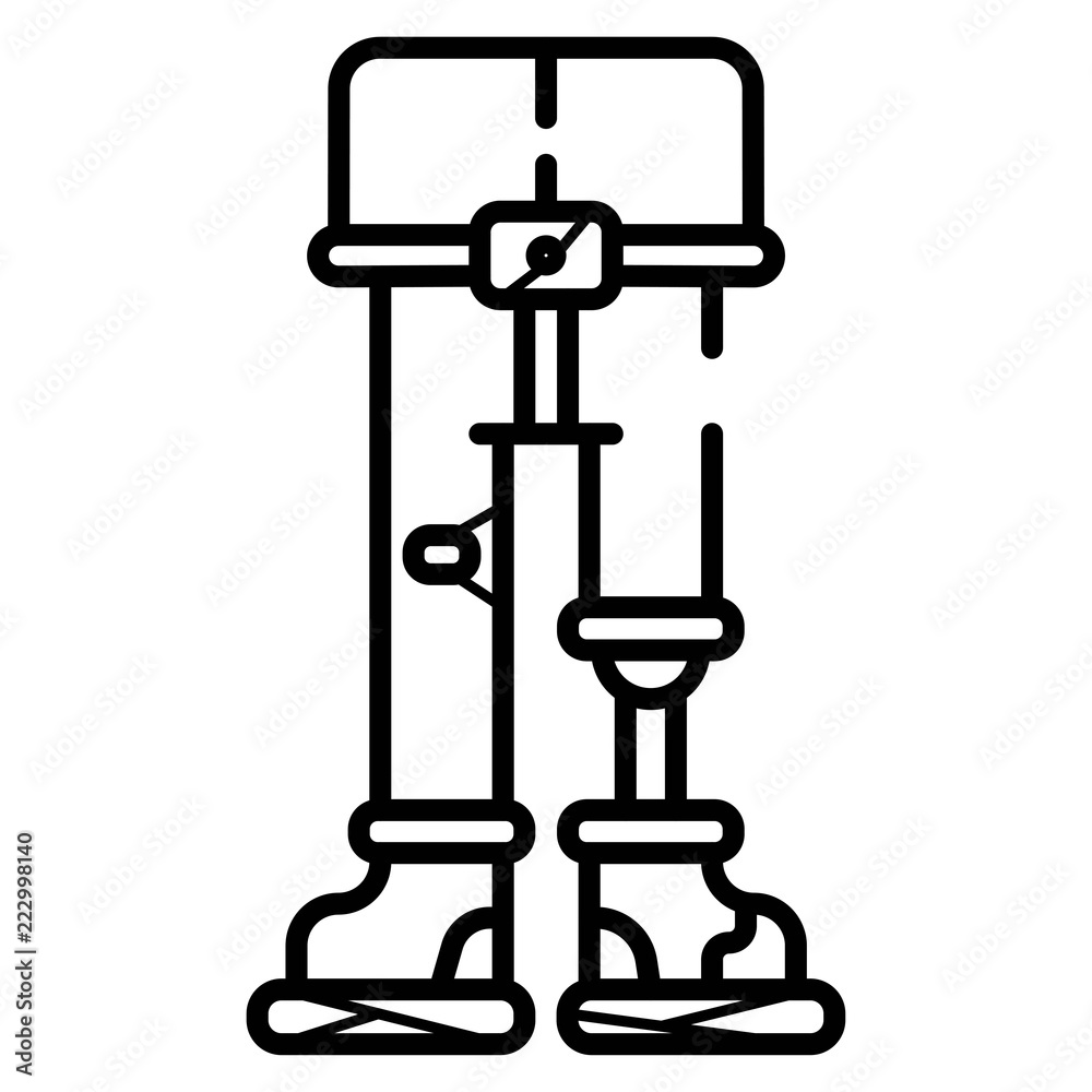 Prosthesis icon vector Prosthesis icon vector