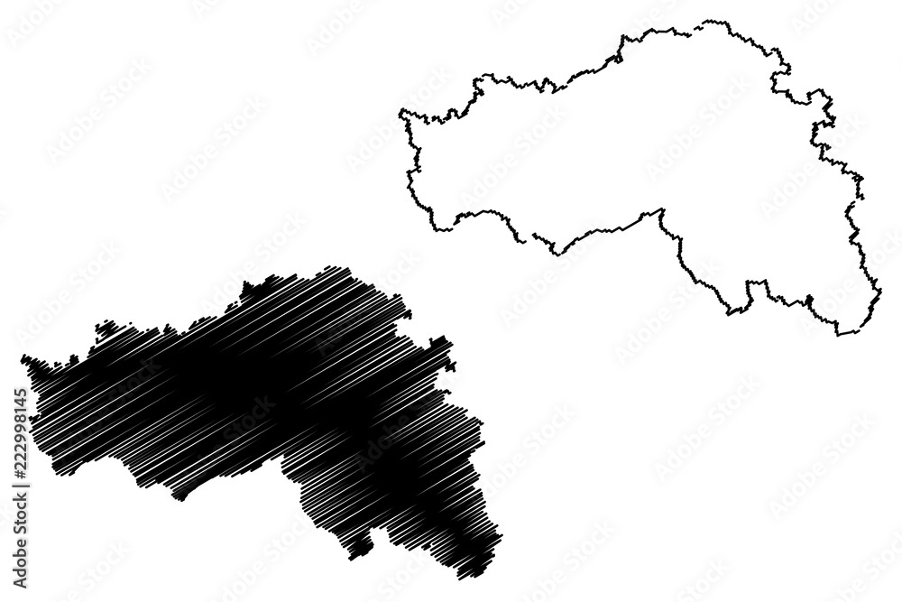 Belgorod Oblast (Russia, Subjects of the Russian Federation, Oblasts of Russia) map vector illustration, scribble sketch Belgorod Oblast map Belgorod Oblast (Russia, Subjects of the Russian Federation, Oblasts of Russia) map vector illustration, scribble sketch Belgorod Oblast map