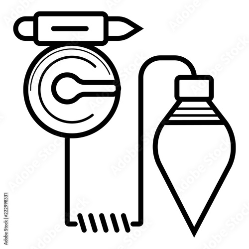 Plumb bob icon vector
