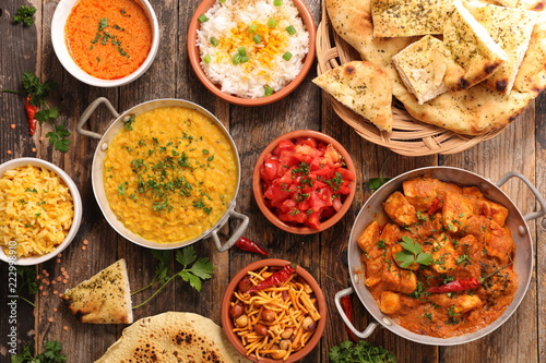 assorted india food cuisine