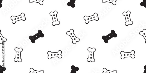 dog bone seamless pattern vector french bulldog food tile background repeat wallpaper scarf isolated cartoon illustration