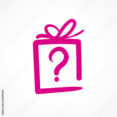 cadeau et point d'interrogation