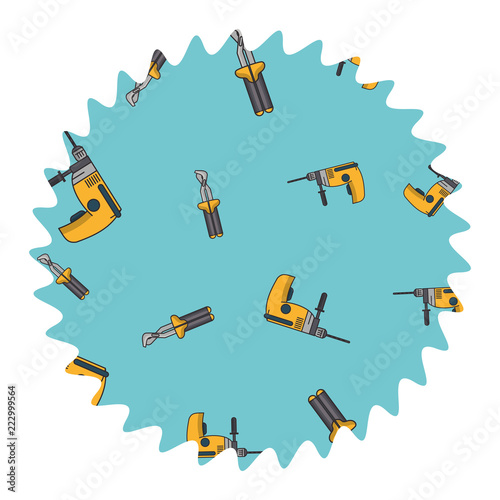 Drill and screwdriver round label