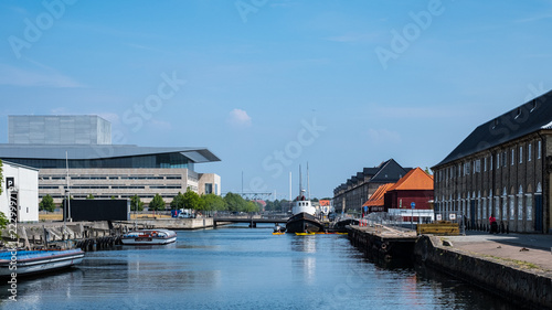 Canals and homes in Copenhagen, Denmark