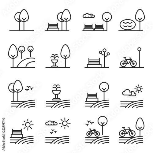 park icon vector