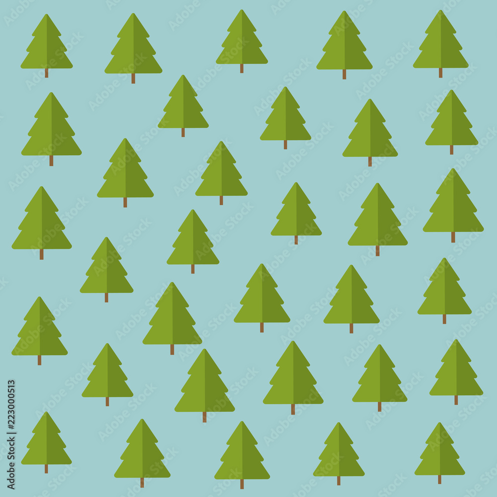 Tree pines pattern background