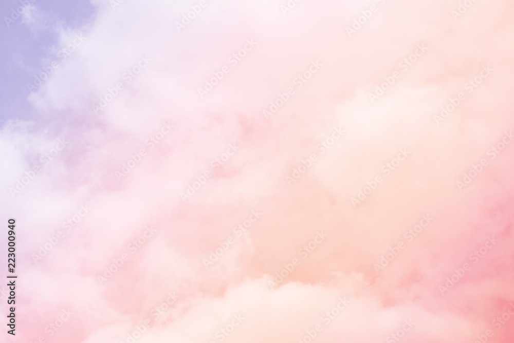 sun and cloud background with a pastel colored