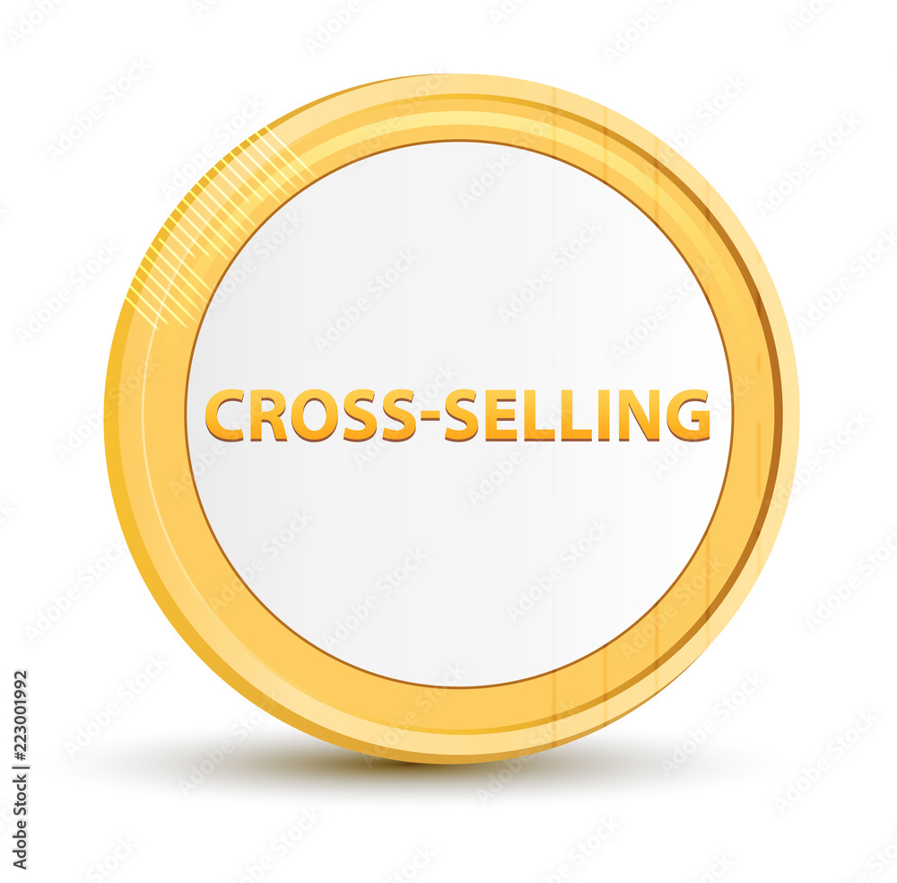 Cross-selling gold round button Cross-selling gold round button