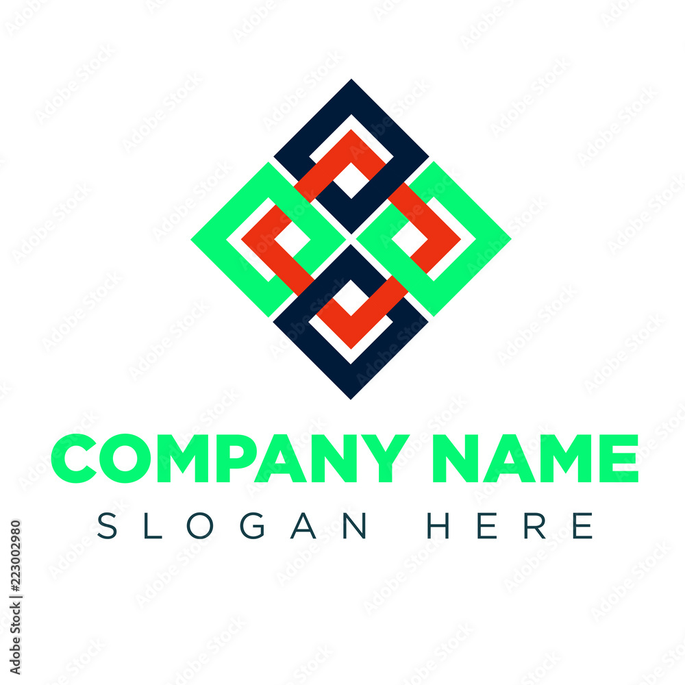 Obraz premium Abstract Connect logo, design concept, emblem, logotype element for template.