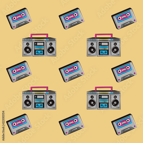 Radio stereo and cassette background