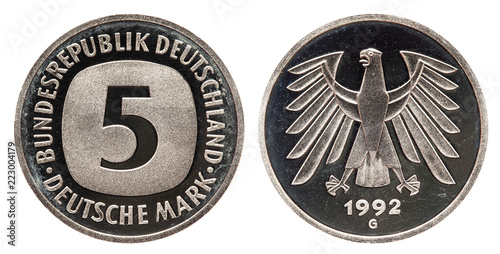 Deutschland BRD 5 Deutsche Mark 1992 photo