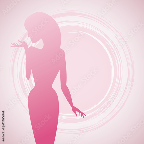 Woman pink body