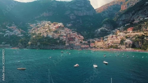 Enchanting Aerial Shot of Positano, Amalfi Coast