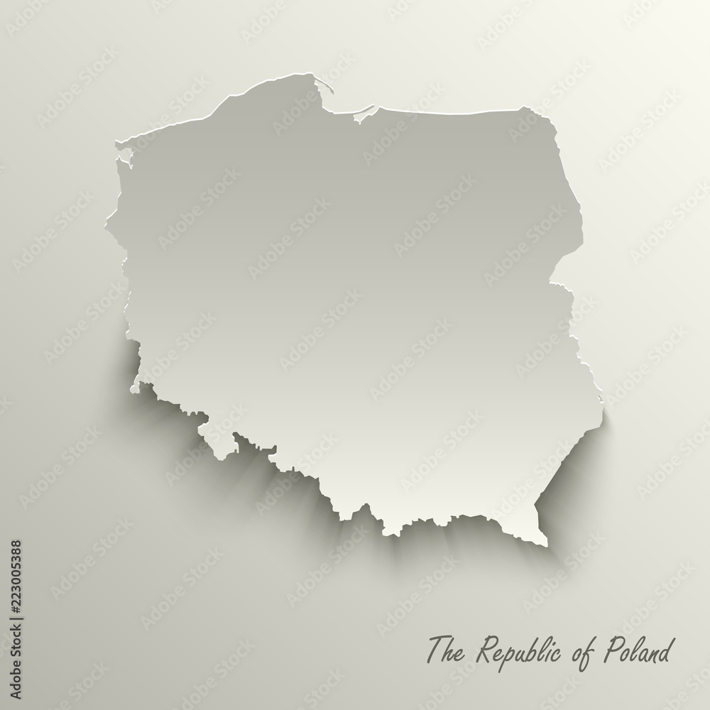 Fototapeta Abstract design map The Republic of Poland template