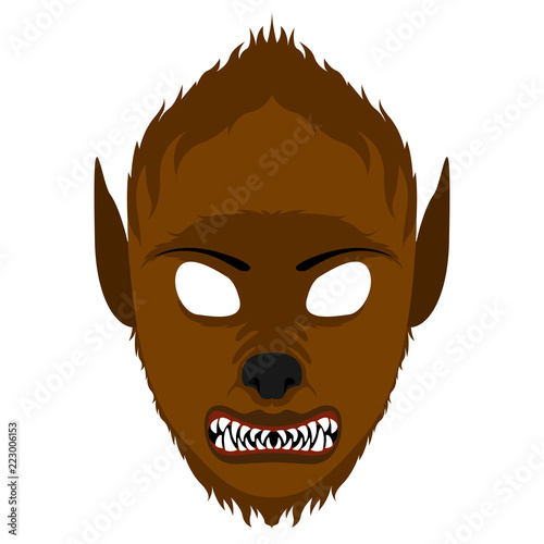 Isolated halloween werewolf mask. Vector illustration design