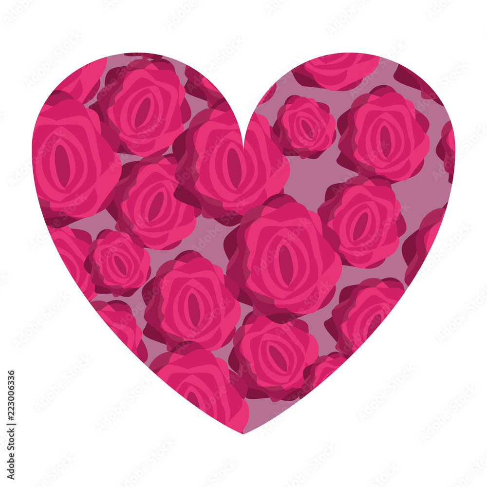 Floral heart shape Floral heart shape