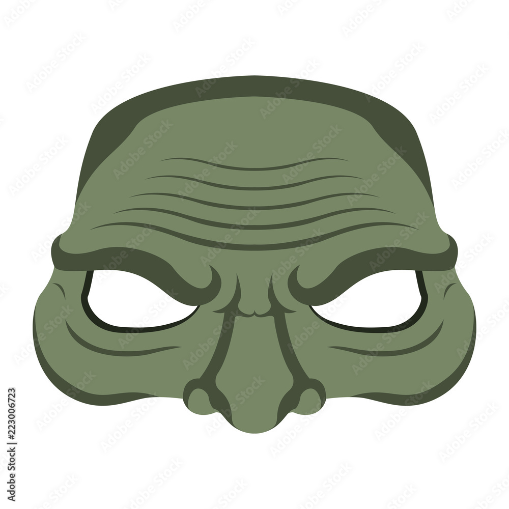 Isolated halloween zombie mask. Vector illustration design Isolated halloween zombie mask. Vector illustration design