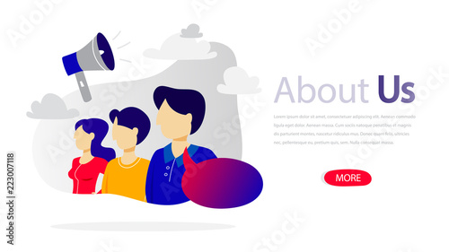 About us horizontal banner for your website