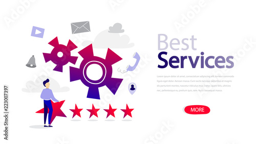 Best services horizontal banner for your website.