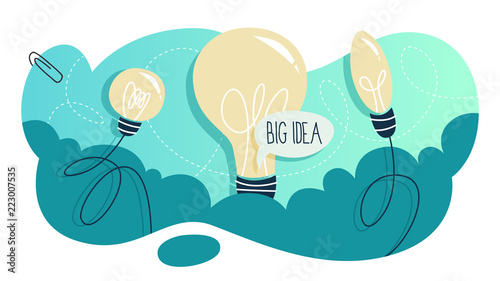 Big idea and creative mind concept illustration