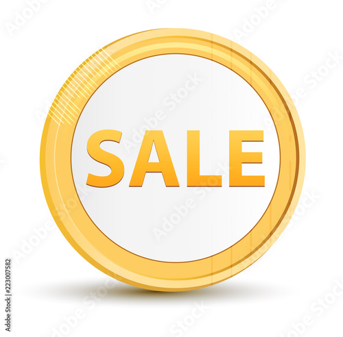 Sale gold round button