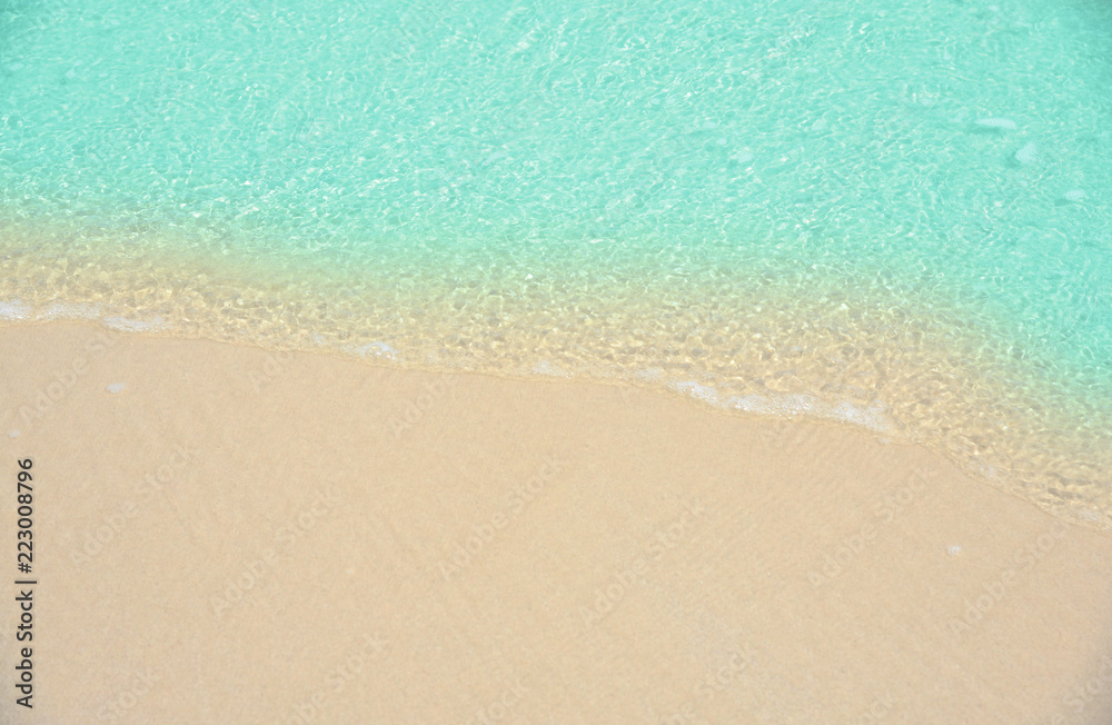 Wave and sand beach for space text or background Wave and sand beach for space text or background