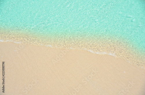 Wave and sand beach for space text or background © Ketmanee