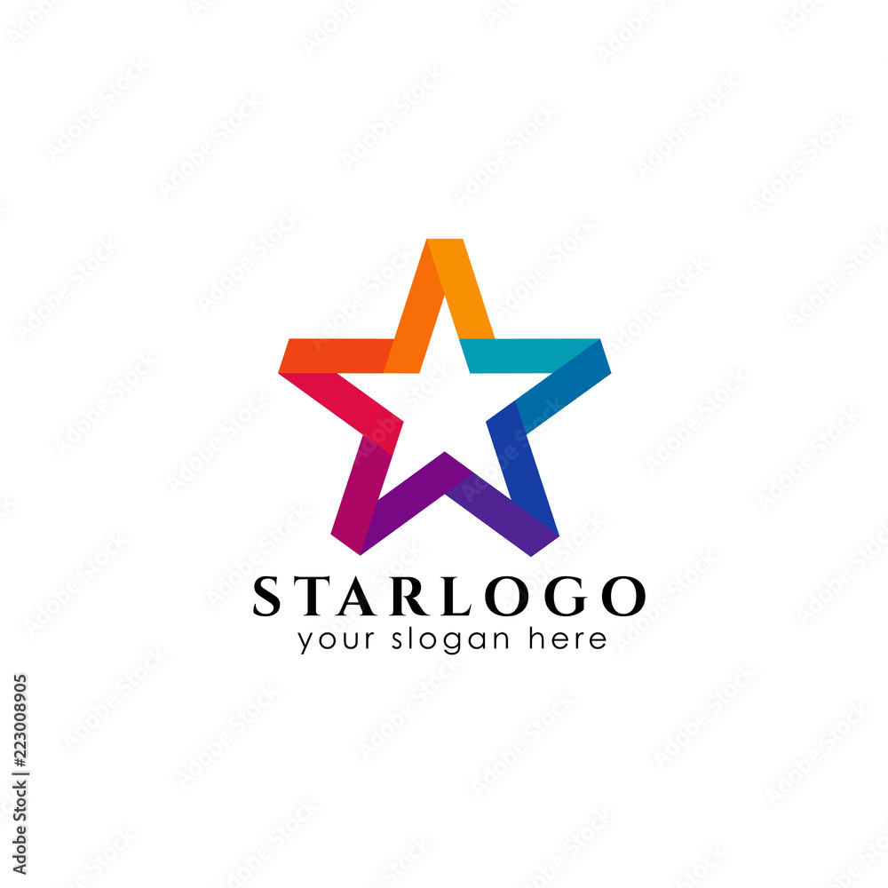 star logo design stock. colorful star icon in gradient style star logo design stock. colorful star icon in gradient style