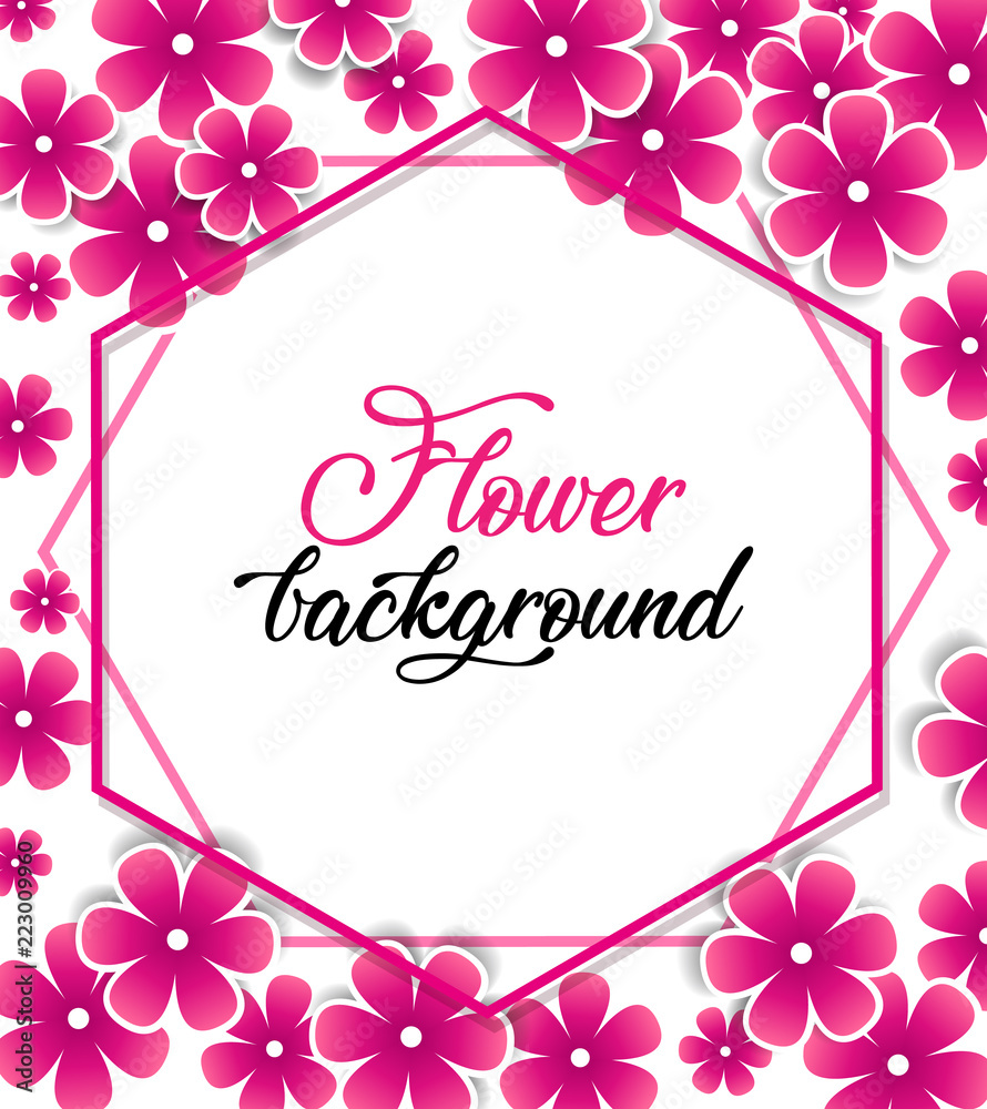 Vector illustration of flowers on a white background. Colorful floral background Vector illustration of flowers on a white background. Colorful floral background