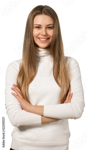 happy young woman portrait