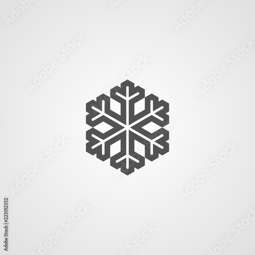 Vector isolated snowflake icon. Logo for your design