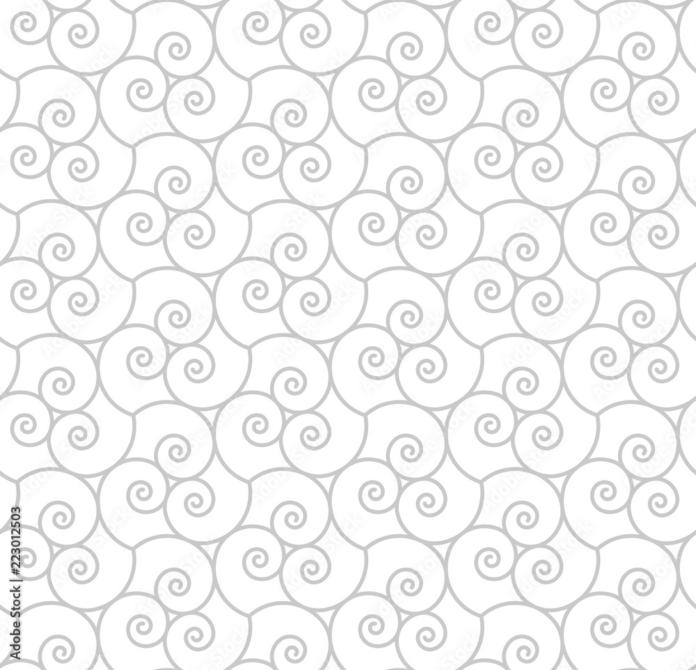 Seamless geometric pattern with swirls. Vector illustration. Seamless geometric pattern with swirls. Vector illustration.