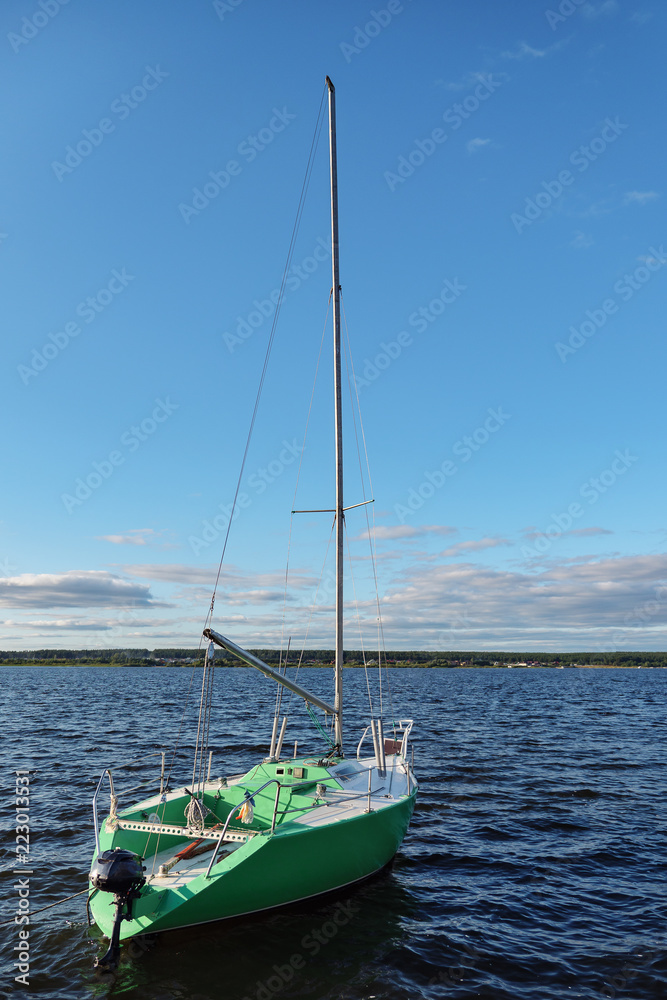 little sailing ship yacht on a sunny day little sailing ship yacht on a sunny day