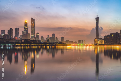 Guangzhou city sunrise