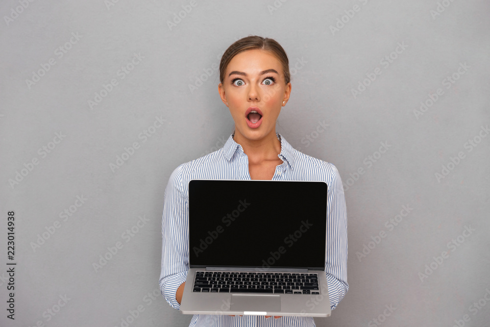 Shocked young businesswoman Shocked young businesswoman