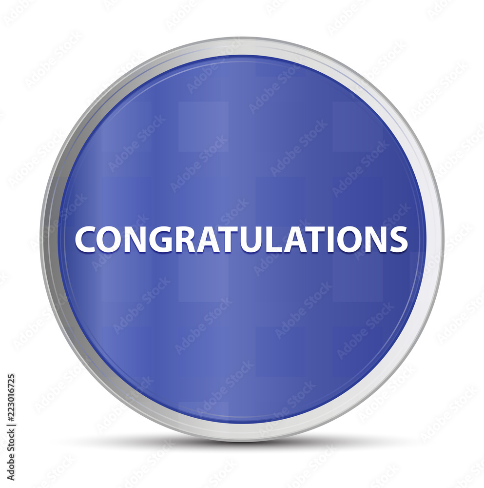 Congratulations blue round button Congratulations blue round button