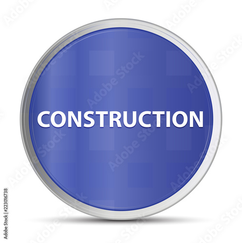 Construction blue round button