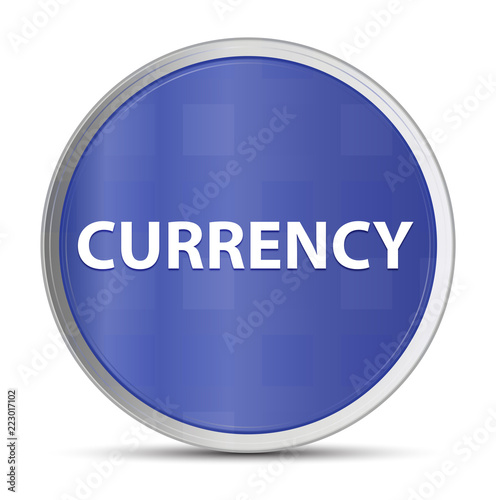 Currency blue round button