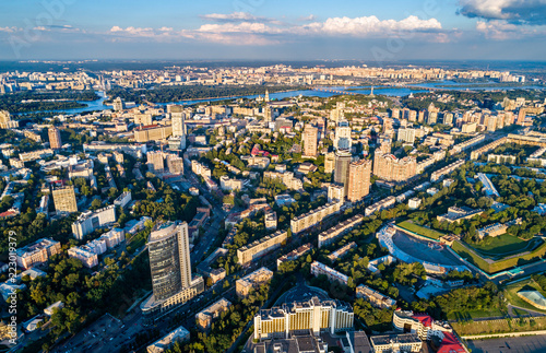 Aerial view of Pechersk, a central neighborhood of Kiev, Ukraine © Leonid Andronov