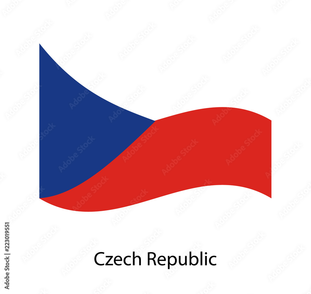 Czech Republic vector flags set. 5 wavy 3D cloth pennants fluttering on the wind. Czech Republic vector flags set. 5 wavy 3D cloth pennants fluttering on the wind.